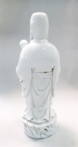 Lot 10 - A group of three Chinese Dehua figures of...