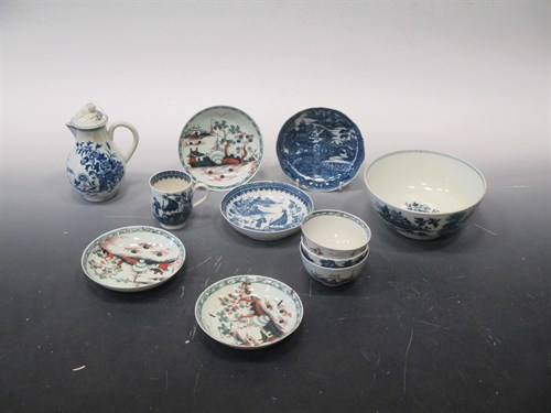 Lot 47 - A group of 18th century Worcester blue and...