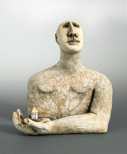 Lot 111 - Amanda Shelsher, (Australian, born 1971), Mother Nature, a stoneware bust