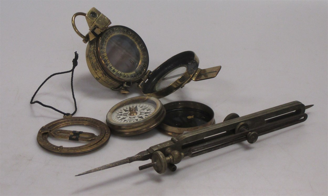 Lot 118 - Four assorted compasses