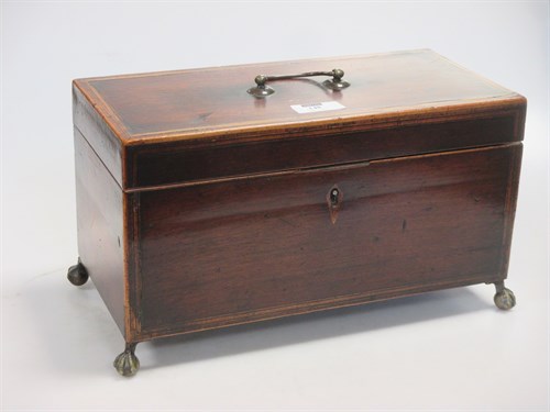 Lot 148 - An early 19th century mahogany tea caddy on...