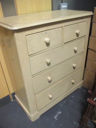 Lot 408 - A Victorian painted pine chest