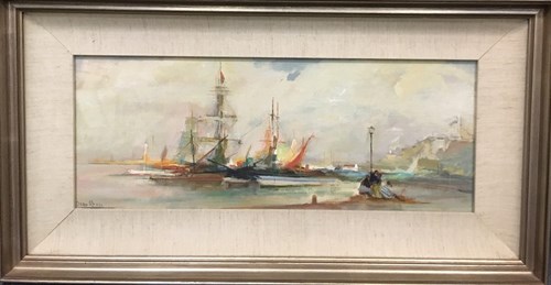 Lot 47 - Dino Rossi (Italian 1904-1982), Harbour scenes,...