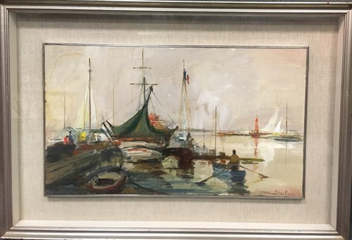 Lot 47 - Dino Rossi (Italian 1904-1982), Harbour scenes,...