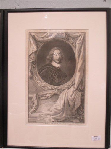 Lot 299 - Framed 18th century engravings of illustrious...