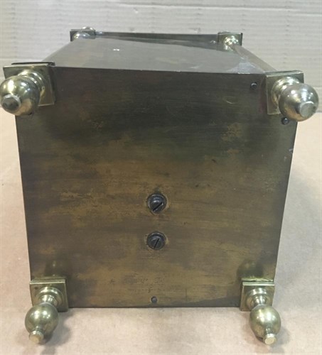 Lot 451 - A late Victorian brass lantern clock, in 17th century style