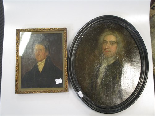 Lot 327 - English School, 18th Century, Portrait of a...
