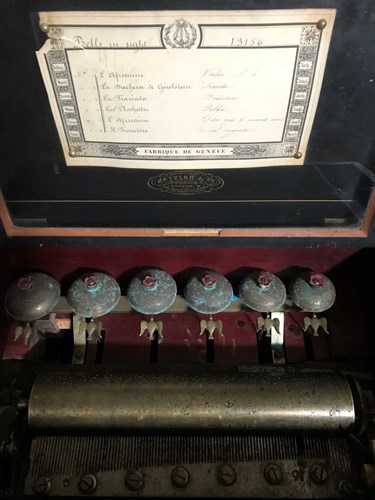 Lot 407 - A 19th century Swiss rosewood and marquetry music box