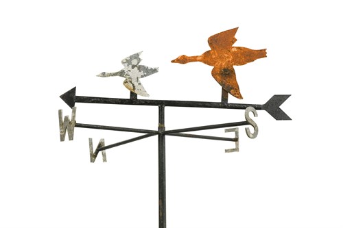 Lot 551 - A Folk-art painted iron weather vane