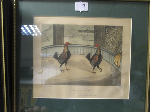 Lot 307 - Six cock fighting prints