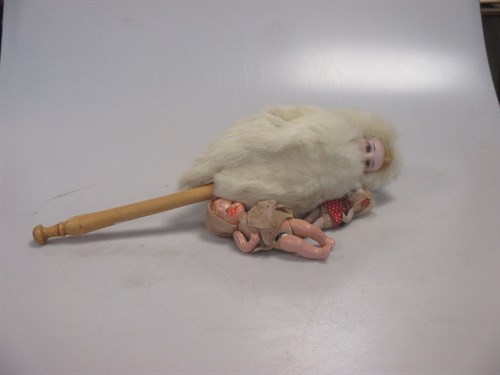 Lot 134 - A Marrotte French musical doll, with a bisque...