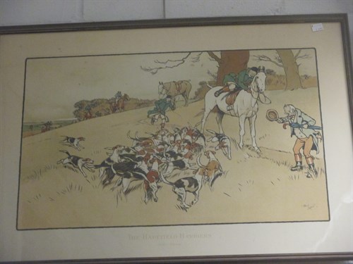 Lot 297 - Cecil Aldin, The Harefield Hunt, a series of...