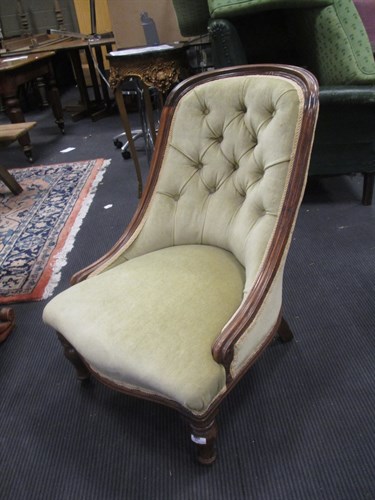 Lot 461 - A Victorian mahogany framed ladies drawing...