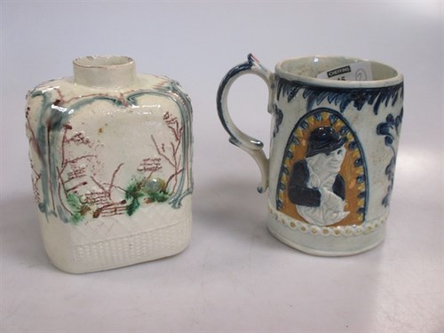 Lot 45 - An 18th century pottery caddy by William...