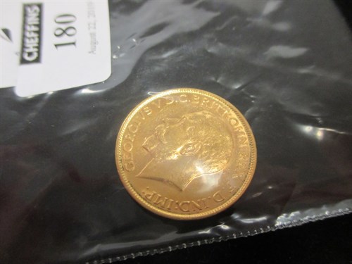 Lot 180 - George V gold Sovereign, 1915