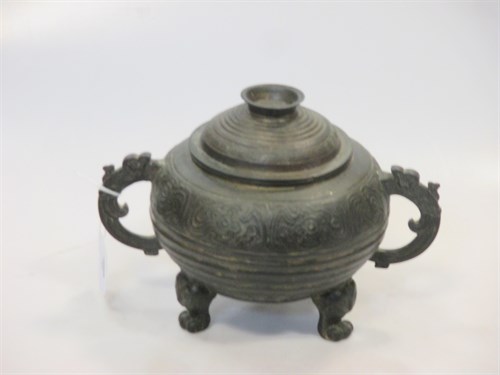 Lot 95 - A 19th century Chinese bronze archaic style...