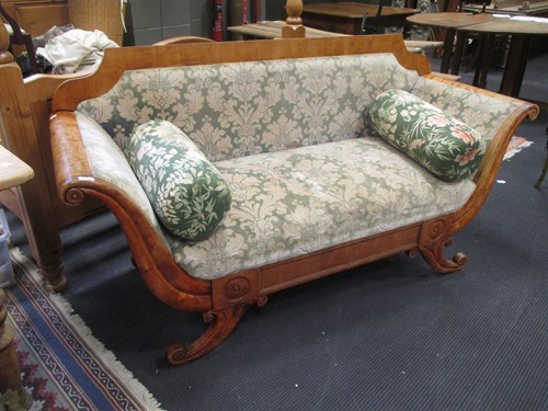 Lot 413 - A Satin Birch Sofa, 171cm W