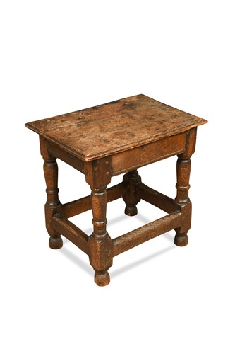 Lot 444 - A 17th century oak joint stool