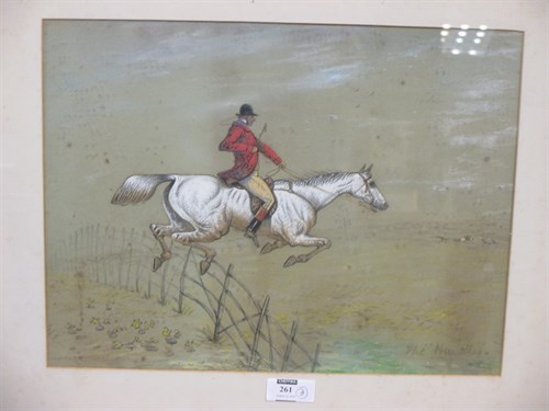 Lot 261 - A E Phelps (British, 20th Century), The Meet;...