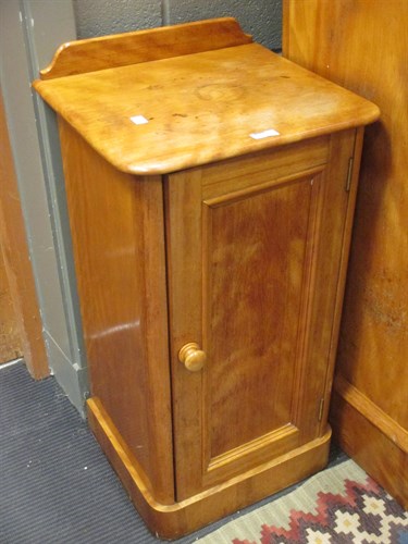 Lot 377 - A 19th Century Satinwood Bedside Cupboard, 40cm W