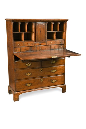 Lot 431 - An 18th Century Oak Secretaire Abattant