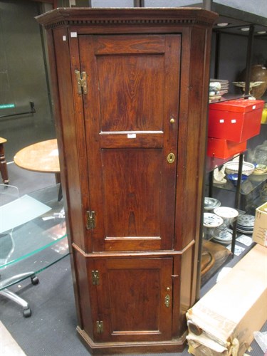 Lot 399 - A 19th Century Oak Corner Cupboard, 78cm W x...