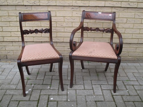 Lot 434 - A set of 8 late 18th Century Regency Mahogany...