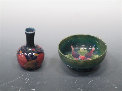 Lot 60 - A miniature Moorcroft 'pomegranate' pattern...