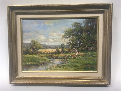 Lot 249 - David Hyde (b. 1929), Fiddles Fishing, signed...