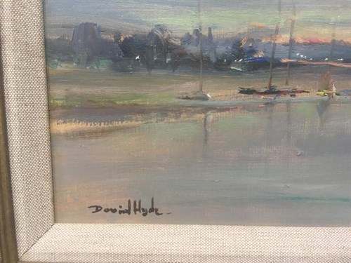 Lot 255 - David Hyde (b. 1929), The Estuary, signed...