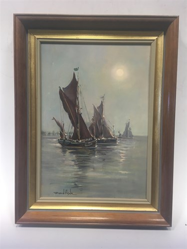 Lot 487 - David Hyde (b. 1929), Spritsail Barge, signed...