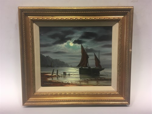Lot 247 - Arnold Beardsley, Falling Tide, signed "A...
