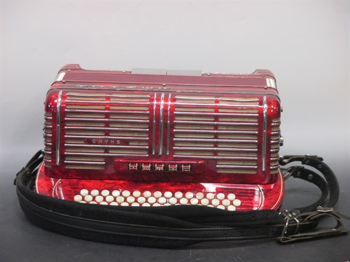 Lot 160 - A Hohner Shand Morino 46 button accordion,...