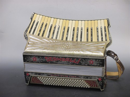 Lot 164 - A Scandalli "Scott Wood Four" accordion, cased