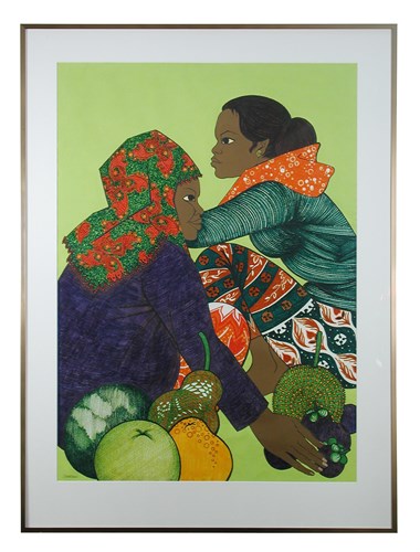 Lot 139 - Jill Walden (British, 1934-2013), Fruit Market,...