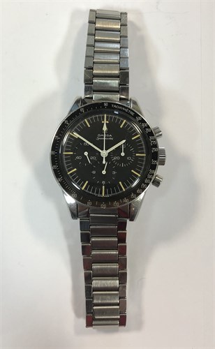 Lot 492 - Omega - A gentleman's stainless steel rare 'Pre Moon' Speedmaster 'Ed White' wristwatch