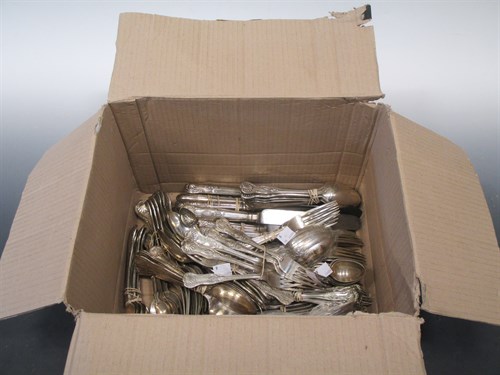 Lot 203 - A quantity of plated flatware to include...