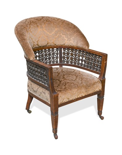 Lot 222 - Attributed to Liberty & Co., a late 19th century parlour chair