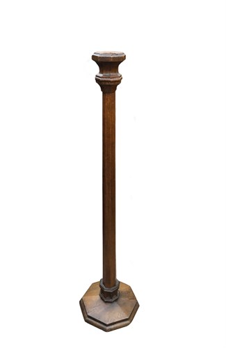 Lot 220 - A Gothic oak altar stick