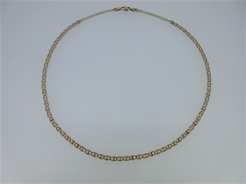 Lot 90 - A 9ct gold fancy link chain necklace by Unoaerre