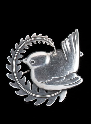 Lot 178 - Arno Malinowski for Georg Jensen, a Danish metalwares brooch