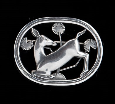 Lot 179 - Arno Malinowski for Georg Jensen, a Danish metalwares brooch
