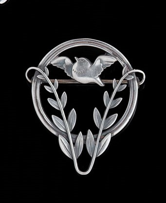 Lot 180 - Arno Malinowski for Georg Jensen, a Danish metalwares brooch