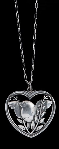 Lot 182 - Arno Malinowski for Georg Jensen, a Danish metalwares pendant and chain