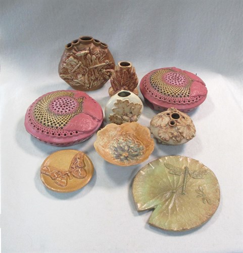 Lot 97 - Bernard Rooke, (British, born 1938), a collection of wares inspired by the natural world