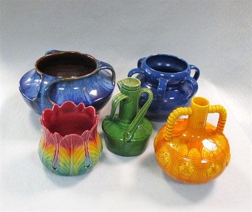 Lot 22 - A small collection of Victorian Art Pottery