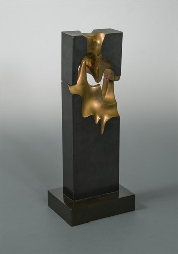 Lot 156 - Lorenzo Frechilla (Spanish, 1927-1990), untitled, a patinated and gilt bronze sculpture