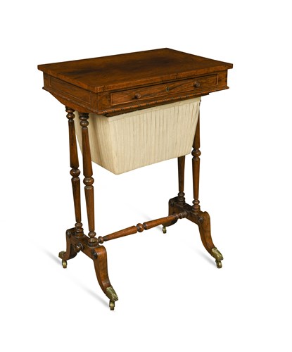 Lot 526 - A Regency rosewood sewing table