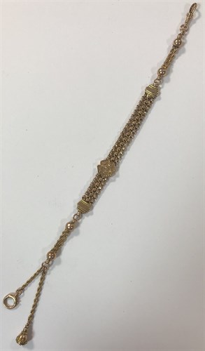 Lot 447 - A decorative multi strand Albertina watch chain