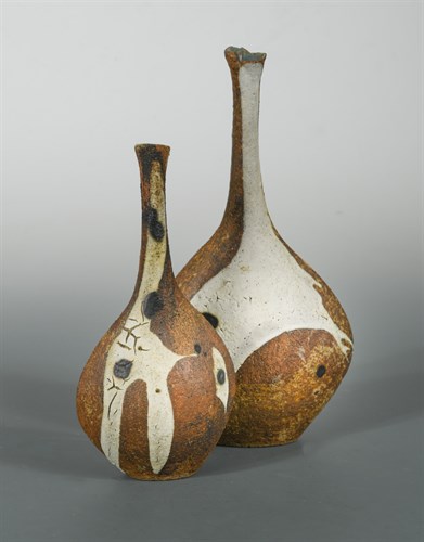 Lot 116 - Robert Fournier, (British, 1915-2008), two stoneware vases